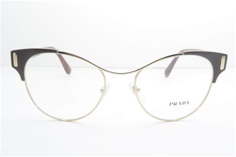 prada women's brown metal glasses with case vpr|Prada Sunglasses & Eyeglasses .